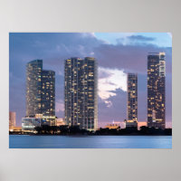 Condominium towers at the waterfront in Miami