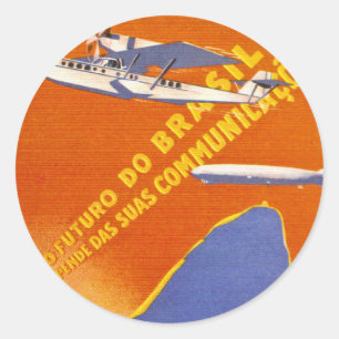 Condor ~ Brazillian Air Service Classic Round Sticker