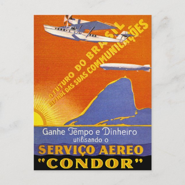 Condor ~ Brazillian Air Service Postcard (Front)