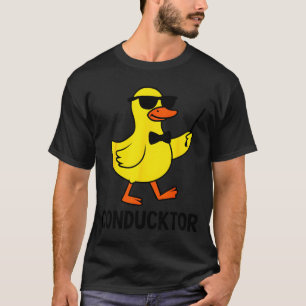 Conducktor Funny Duck Music Pun Orchestra Design  T-Shirt