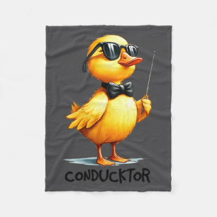 Conductor, Funny Duck Quote Fleece Blanket