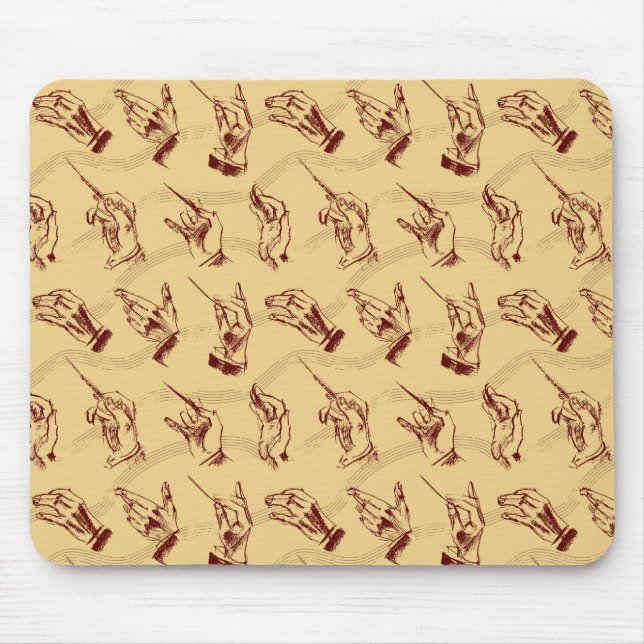 Conductor (pattern in brown and ocher) mouse pad (Front)