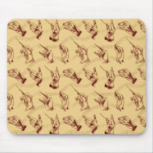 Conductor (pattern in brown and ochre) mouse pad