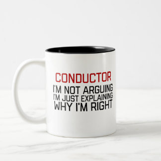 conductor Two-Tone coffee mug