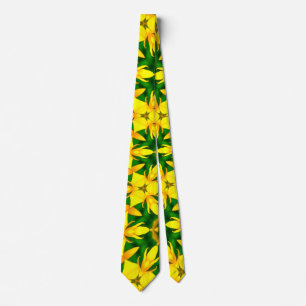 Cone Flower Pattern Tie