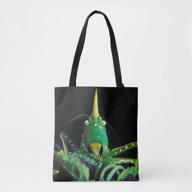 Cone-Headed Grasshopper Tote Bag (Front)