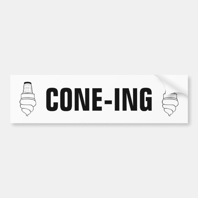 CONE-ING BUMPER STICKER (Front)