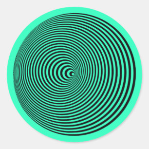 Cone Moire: Optical Illusion Hypnotic Spiral Classic Round Sticker