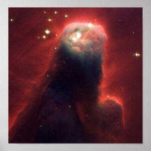 Cone Nebula in space NGC 2264 Poster