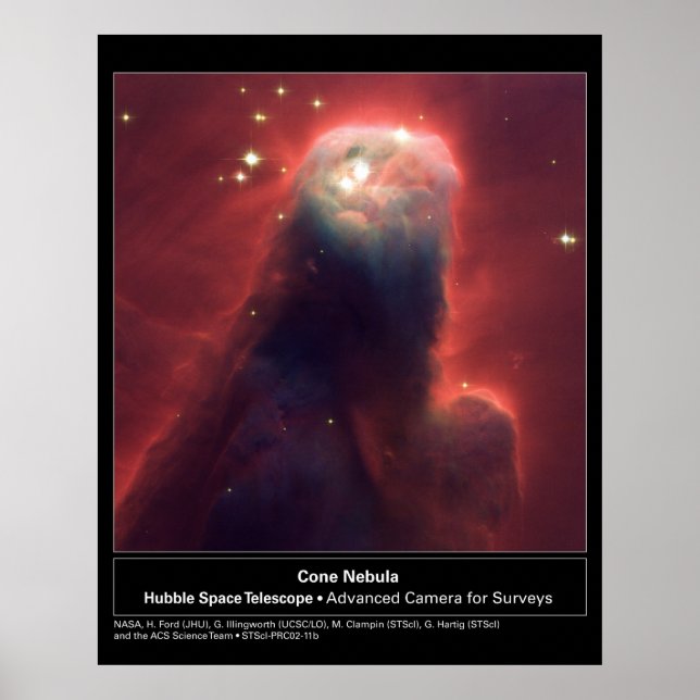 Cone Nebula NGC 2264 Hubble Telescope Poster (Front)