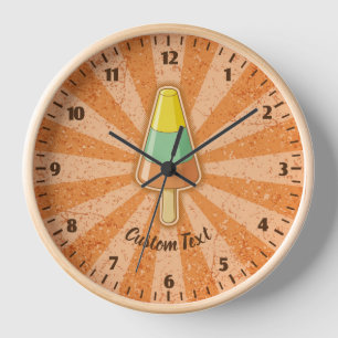 Cone Shaped Sorbet Stick Large Clock