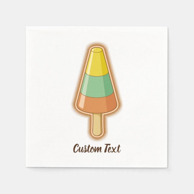 Cone Shaped Sorbet Stick Napkin (Front)