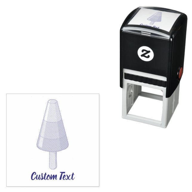 Cone Shaped Sorbet Stick Self-inking Stamp (In Situ)