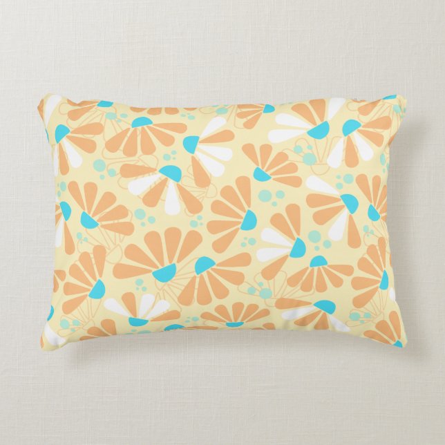 Coneflower Confetti on Eggshell Decorative Cushion (Front)