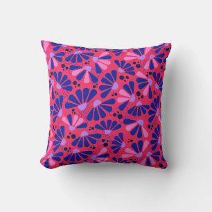 Coneflower Confetti on Raspberry Cushion