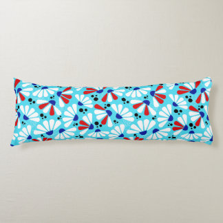 Coneflower Confetti on Tropical Blue Body Cushion