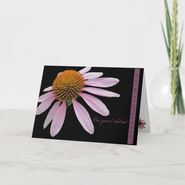 Coneflower Debut Congratulations Items Card (Front)