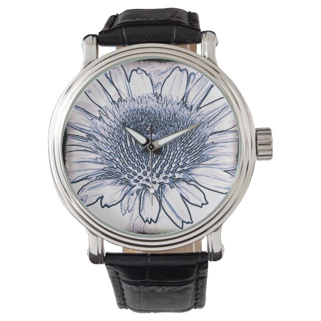 Coneflower Sketch Watch (Front)