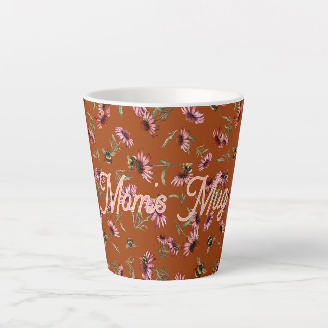 Coneflowers and Bees Herbalist Mum Mug (Front)