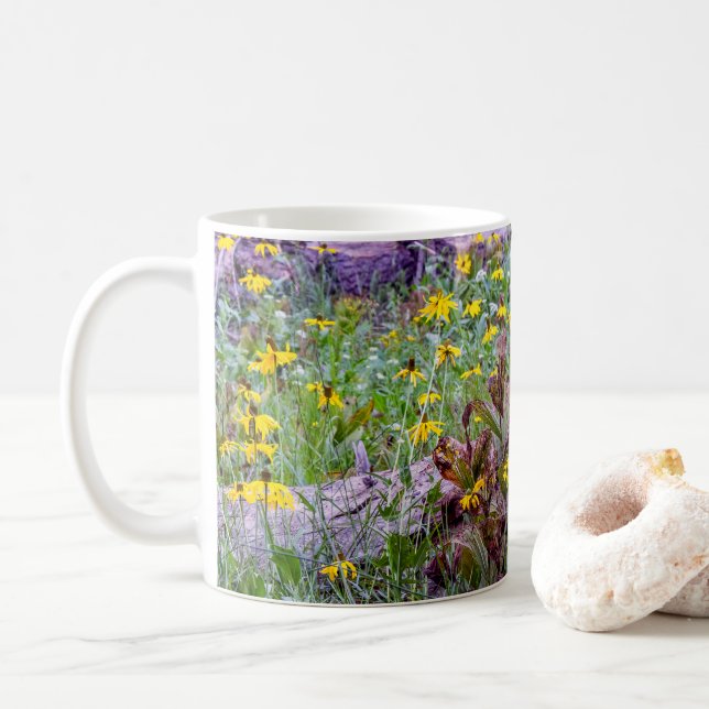 Coneflowers and Log - Mug (With Donut)