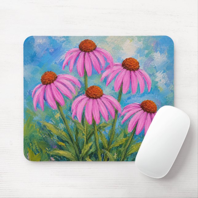 Coneflowers Mouse Pad (With Mouse)