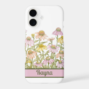 Coneflowers Watercolor Botanical Art Personalized