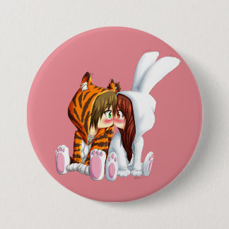 Conejito and Tigre, Chibi 7.5 Cm Round Badge