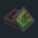 Cones And Needles Jewellery Box<br><div class="desc">Green conifer branches and cones. Add your own text.</div>