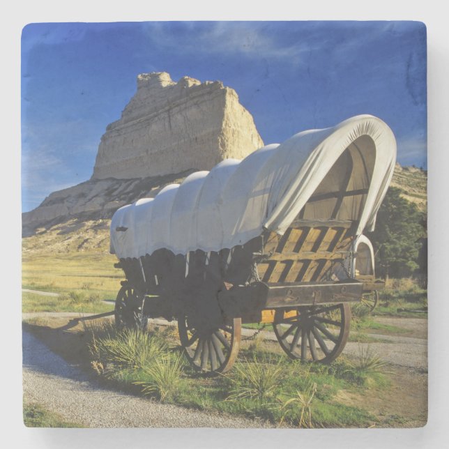 Conestoga wagon at Scottsbluff National Stone Coaster (Front)