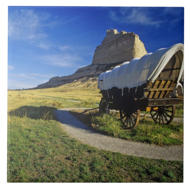 Conestoga wagon at Scottsbluff National Tile (Front)