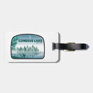 Conesus Lake New York Deer Luggage Tag