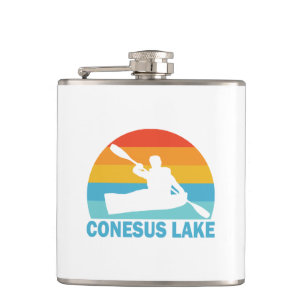 Conesus Lake New York Kayak Hip Flask
