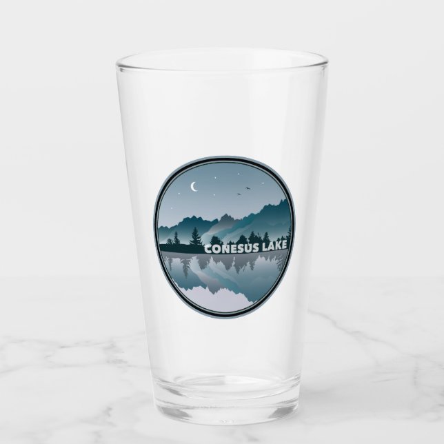 Conesus Lake New York Reflection Glass (Front)