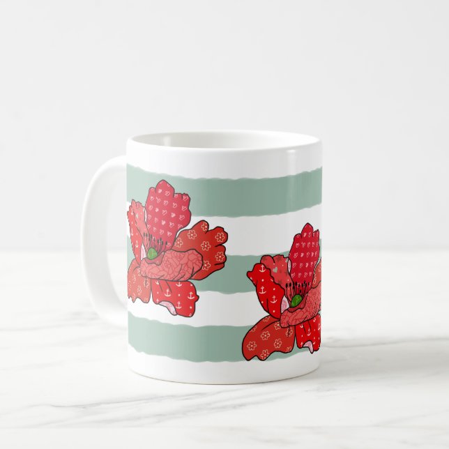 Conetti poppy coffee mug (Front Left)