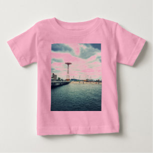 Coney Island Beach Panorama Baby T-Shirt