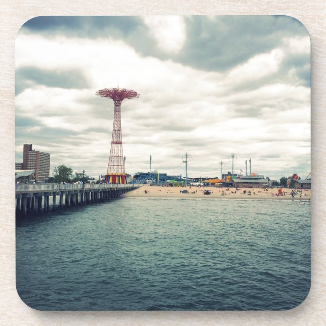 Coney Island Beach Panorama Coaster (Front)