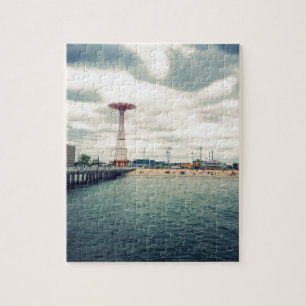 Coney Island Beach Panorama Jigsaw Puzzle