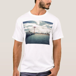 Coney Island Beach Panorama T-Shirt
