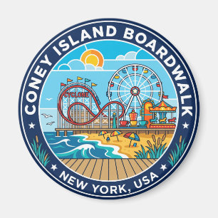 Coney Island Boardwalk USA Magnet