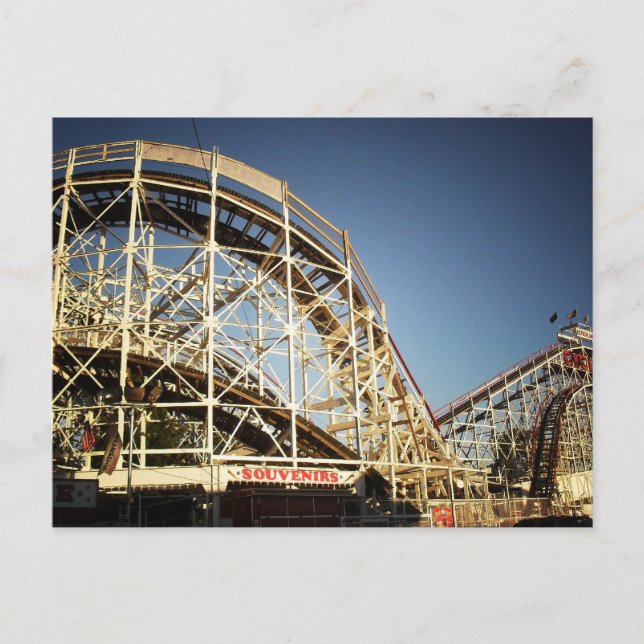Coney Island Cyclone Roller Coaster, Brooklyn Postcard (Front)