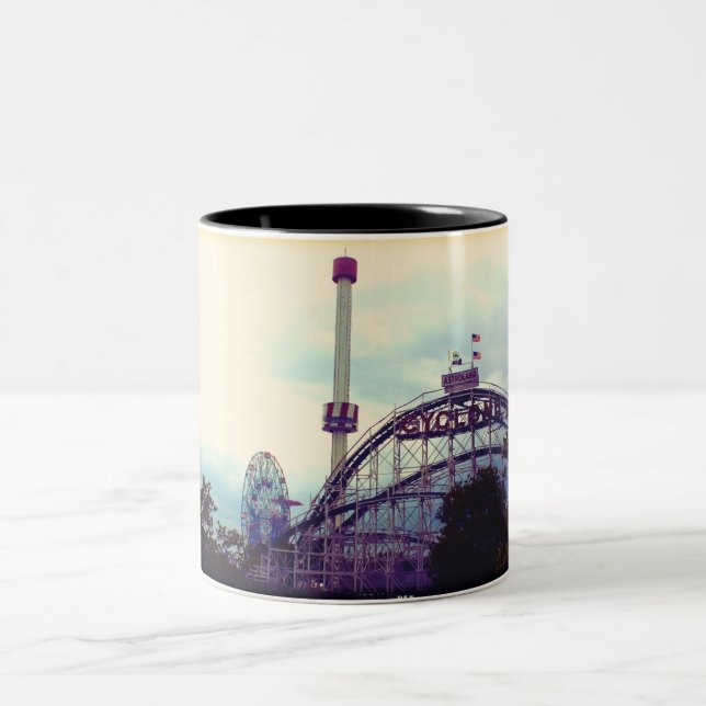 Coney Island Cyclone Two-Tone Coffee Mug (Center)