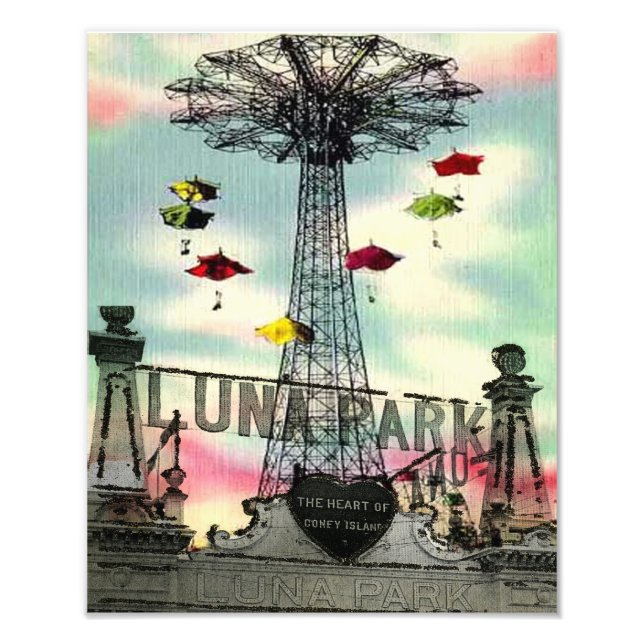 Coney Island Luna Park Amusement park brooklyn ny Photo Print (Front)