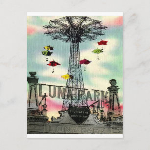 Coney Island Luna Park Amusement park Brooklyn ny Postcard