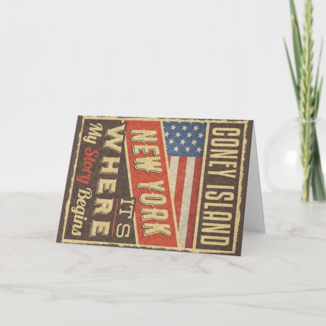 Coney Island New York Card (Front)