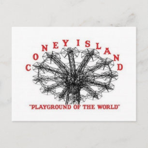 Coney Island New York - Playground of the World Postcard