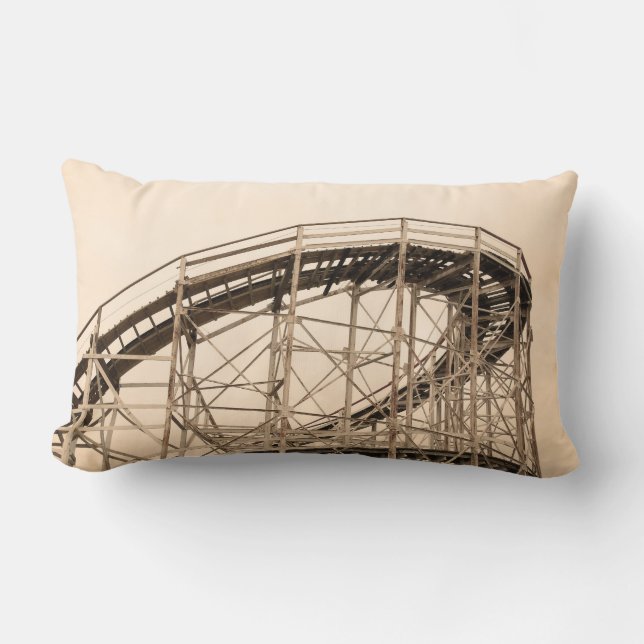 Coney Island Roller Coaster Lumbar Cushion (Front)