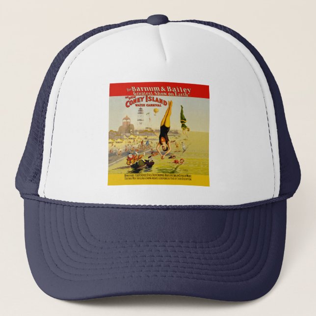 Coney Island Sideshow Poster Trucker Hat (Front)
