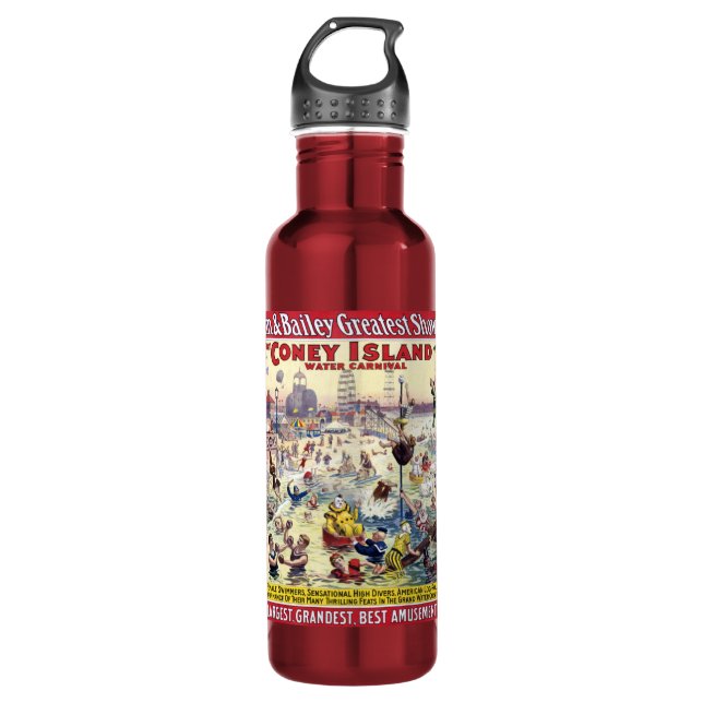 Coney Island Water Carnival, 1898 710 Ml Water Bottle (Front)