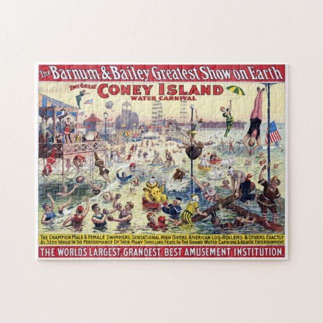 Coney Island Water Carnival, 1898 Jigsaw Puzzle (Horizontal)