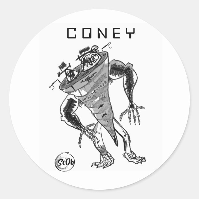 CONEY Robot Sticker (Front)